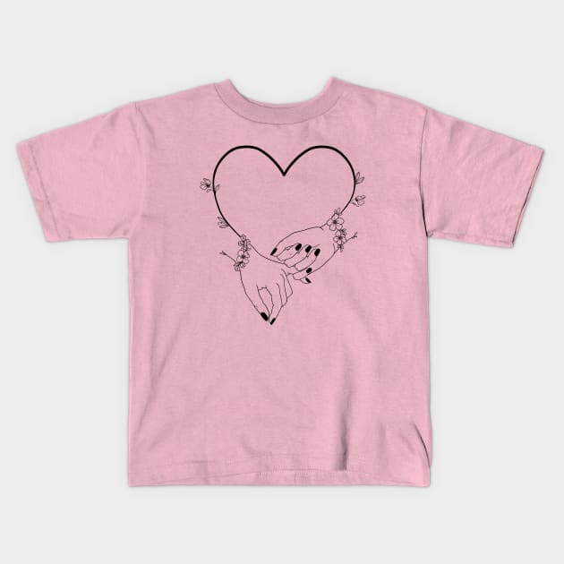 Pinky Promise in Black Kids T-Shirt by The Rosy Redhead